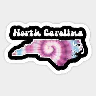 North Carolina Tie Dye Sticker